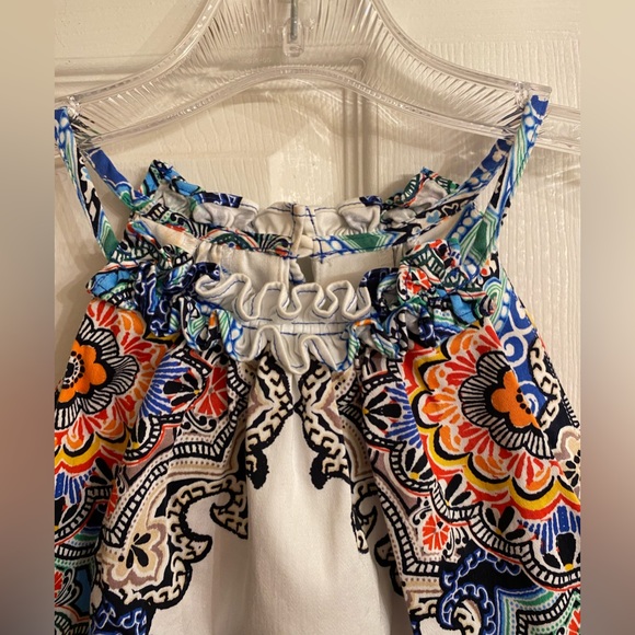 London Times Women’s Halter Dress. Size 4. White with multiple colors - Picture 9 of 16